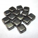6mm Two Hole Czech Mate Chocolate Brown Luster Picasso